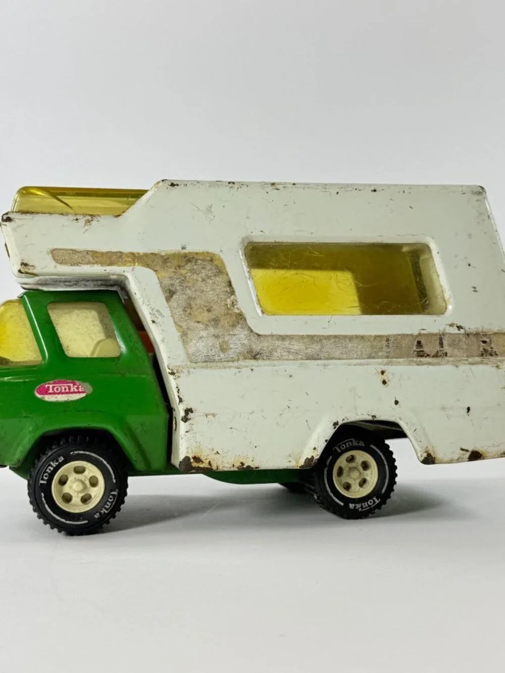 Vintage 1970's Tonka Truck RV 530 Green Camper Motorhome Pressed Steel As Ias